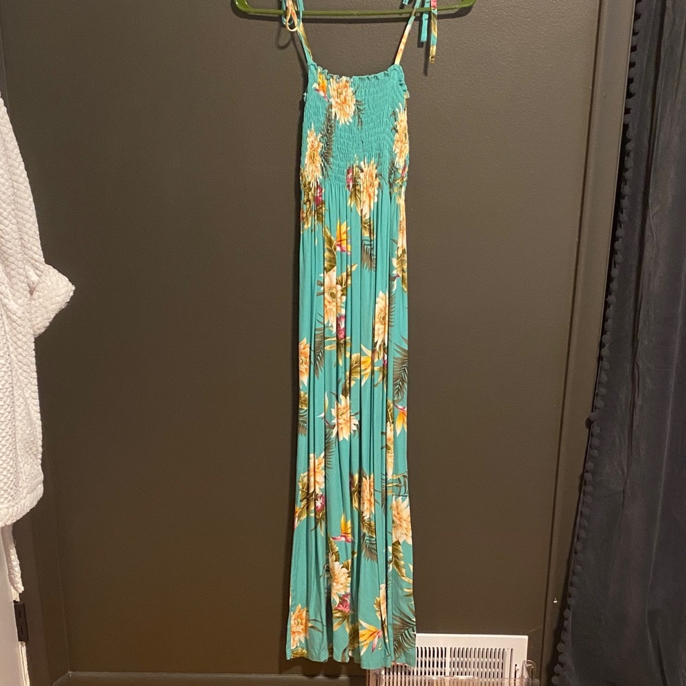 Floral Maxi Dress in Teal